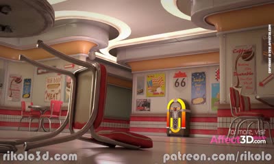 Diner for Three - 3D Futanari Animation by Rikolo